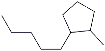 1-Methyl-2-pentylcyclopentane 结构式