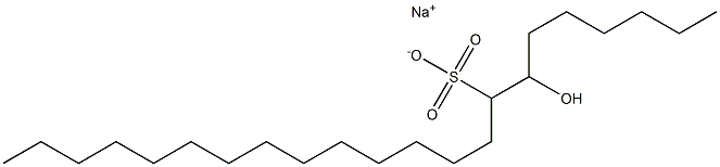 7-Hydroxydocosane-8-sulfonic acid sodium salt 结构式