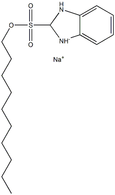 2-Decyl-2,3-dihydro-1H-benzimidazole-2-sulfonic acid sodium salt 结构式