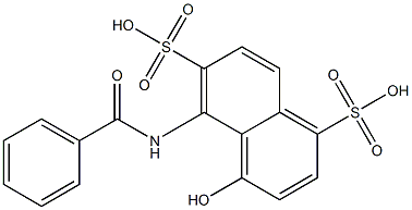 4-Hydroxy-5-(benzoylamino)-1,6-naphthalenedisulfonic acid 结构式