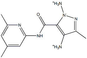 3-Methyl-4-diazonio-5-[[(4,6-dimethyl-2-pyridinyl)amino]carbonyl]-1H-pyrazol-1-ide 结构式