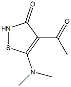 4-Acetyl-5-dimethylaminoisothiazol-3(2H)-one 结构式