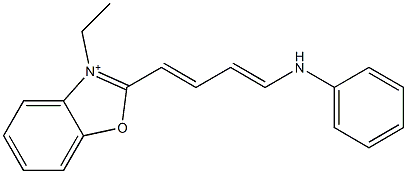 3-Ethyl-2-[4-(phenylamino)-1,3-butadienyl]benzoxazol-3-ium 结构式