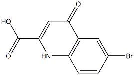 6-Bromo-1,4-dihydro-4-oxoquinoline-2-carboxylic acid 结构式