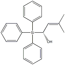 (R)-1-(Triphenylsilyl)-3-methyl-2-buten-1-ol 结构式