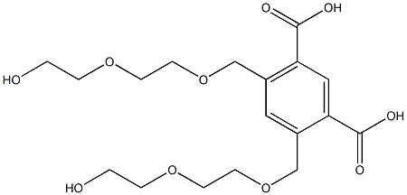 4,6-Bis(7-hydroxy-2,5-dioxaheptan-1-yl)isophthalic acid 结构式
