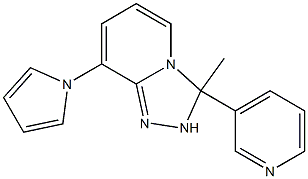 2,3-Dihydro-3-methyl-3-(3-pyridyl)-8-(1H-pyrrol-1-yl)-1,2,4-triazolo[4,3-a]pyridine 结构式