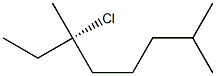 [S,(+)]-3-Chloro-3,7-dimethyloctane 结构式