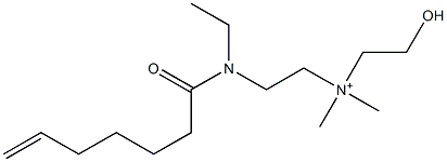 2-[N-Ethyl-N-(6-heptenoyl)amino]-N-(2-hydroxyethyl)-N,N-dimethylethanaminium 结构式