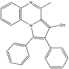 1,2-Diphenyl-4-methylpyrrolo[1,2-a]quinoxalin-3-ol 结构式