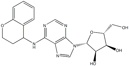 N-[(3,4-Dihydro-2H-1-benzopyran)-4-yl]adenosine 结构式