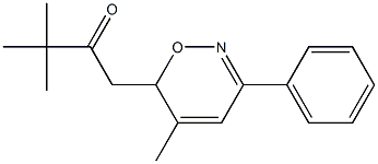 3-Phenyl-5-methyl-6-(3,3-dimethyl-2-oxobutyl)-6H-1,2-oxazine 结构式