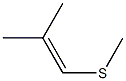 1-(Methylthio)-2-methyl-1-propene 结构式