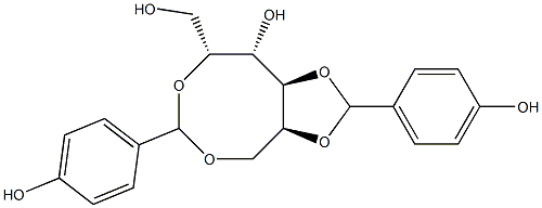 2-O,6-O:4-O,5-O-Bis(4-hydroxybenzylidene)-L-glucitol 结构式