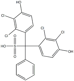Bis(2,3-dichloro-4-hydroxyphenyl)phenylmethanesulfonic acid 结构式