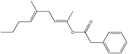 Phenylacetic acid 1,4-dimethyl-1,4-octadienyl ester 结构式