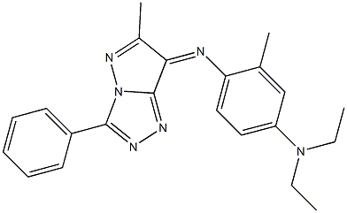 (7Z)-7-[[2-Methyl-4-(diethylamino)phenyl]imino]-6-methyl-3-phenyl-7H-pyrazolo[5,1-c]-1,2,4-triazole 结构式