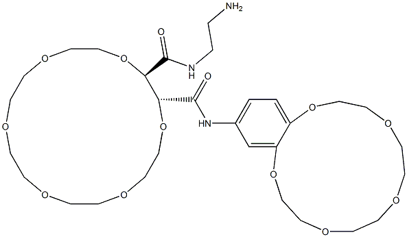[2R,3R,(+)]-3-[(2-Aminoethylamino)carbonyl]-N-[(6,7,9,10,12,13,15,16-octahydro-5,8,11,14,17-pentaoxa-5H-benzocyclopentadecene)-2-yl]-1,4,7,10,13,16-hexaoxacyclooctadecane-2-carboxamide 结构式