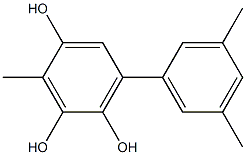 3-Methyl-6-(3,5-dimethylphenyl)benzene-1,2,4-triol 结构式