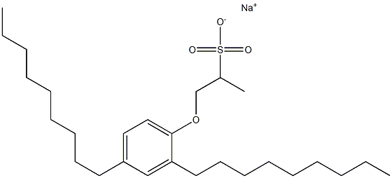 1-(2,4-Dinonylphenoxy)propane-2-sulfonic acid sodium salt 结构式