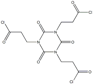1,3,5-Tris(2-chloroformylethyl)hexahydro-1,3,5-triazine-2,4,6-trione 结构式