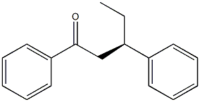 (R)-1,3-Diphenylpentane-1-one 结构式