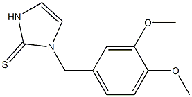 1-(3,4-Dimethoxybenzyl)-1,3-dihydro-2H-imidazole-2-thione 结构式