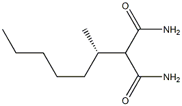 (-)-2-[(S)-1-Methylhexyl]malonamide 结构式
