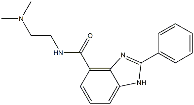 N-[2-(Dimethylamino)ethyl]-2-phenyl-1H-benzimidazole-4-carboxamide 结构式