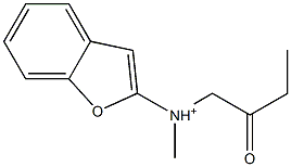 (2-Oxobutyl)(benzofuran-2-yl)(methyl)aminium 结构式