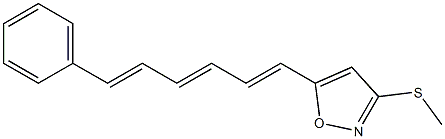 5-[(1E,3E,5E)-6-[Phenyl]-1,3,5-hexatrienyl]-3-(methylthio)isoxazole 结构式