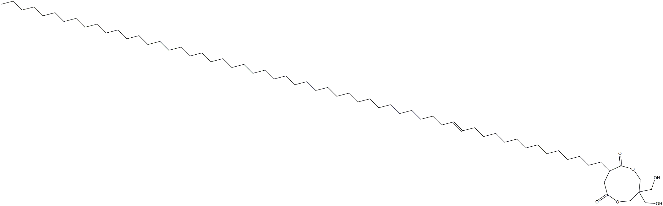 3,3-Bis(hydroxymethyl)-8-(14-octapentacontenyl)-1,5-dioxacyclononane-6,9-dione 结构式