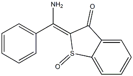 (E)-2-(Aminophenylmethylene)benzo[b]thiophen-3(2H)-one 1-oxide 结构式