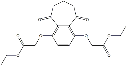 [(5,9-Dioxo-6,7,8,9-tetrahydro-5H-benzocycloheptene)-1,4-diylbisoxy]diacetic acid diethyl ester 结构式