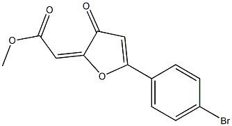 2-Methoxycarbonylmethylene-5-(4-bromophenyl)furan-3(2H)-one 结构式