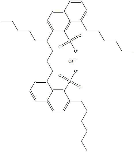 Bis(2,8-dihexyl-1-naphthalenesulfonic acid)calcium salt 结构式