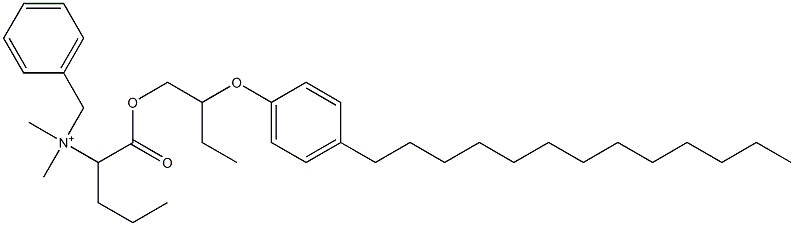 N,N-Dimethyl-N-benzyl-N-[1-[[2-(4-tridecylphenyloxy)butyl]oxycarbonyl]butyl]aminium 结构式