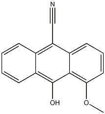 4-Methoxy-10-hydroxyanthracene-9-carbonitrile 结构式