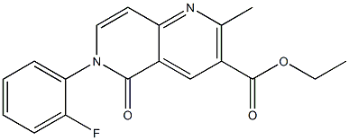 6-(2-Fluorophenyl)-2-methyl-5-oxo-5,6-dihydro-1,6-naphthyridine-3-carboxylic acid ethyl ester 结构式