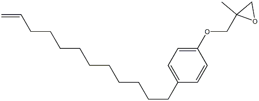 4-(11-Dodecenyl)phenyl 2-methylglycidyl ether 结构式