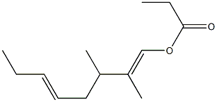 Propionic acid 2,3-dimethyl-1,5-octadienyl ester 结构式