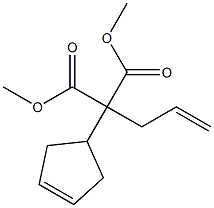 1-(3-Cyclopentenyl)-3-butene-1,1-dicarboxylic acid dimethyl ester 结构式