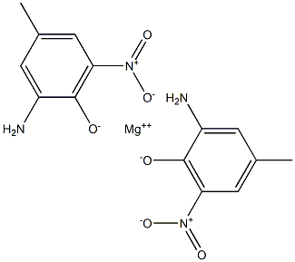 Magnesium bis(2-amino-4-methyl-6-nitrophenolate) 结构式