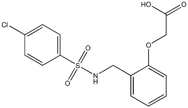2-[[(4-Chlorophenylsulfonyl)amino]methyl]phenoxyacetic acid 结构式