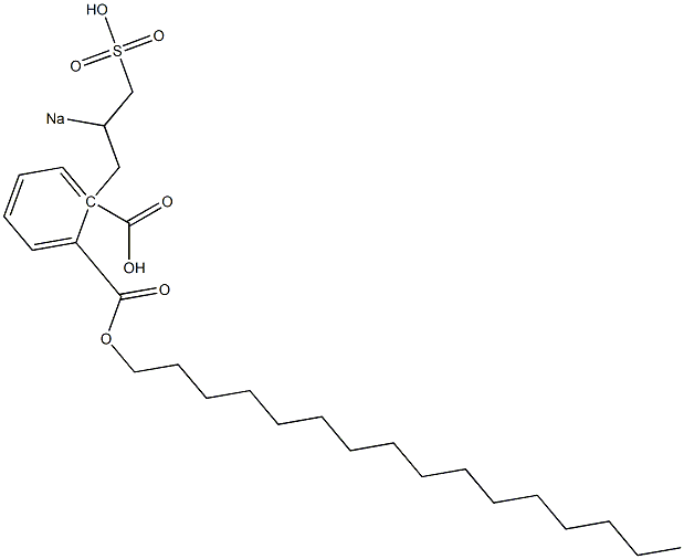 Phthalic acid 1-hexadecyl 2-(2-sodiosulfopropyl) ester 结构式