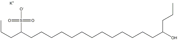 18-Hydroxyhenicosane-4-sulfonic acid potassium salt 结构式