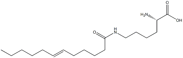 N6-(6-Dodecenoyl)lysine 结构式