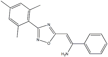 5-[(Z)-2-Amino-2-(phenyl)ethenyl]-3-(2,4,6-trimethylphenyl)-1,2,4-oxadiazole 结构式