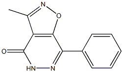 3-Methyl-7-phenylisoxazolo[4,5-d]pyridazin-4(5H)-one 结构式