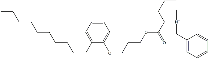 N,N-Dimethyl-N-benzyl-N-[1-[[3-(2-decylphenyloxy)propyl]oxycarbonyl]butyl]aminium 结构式